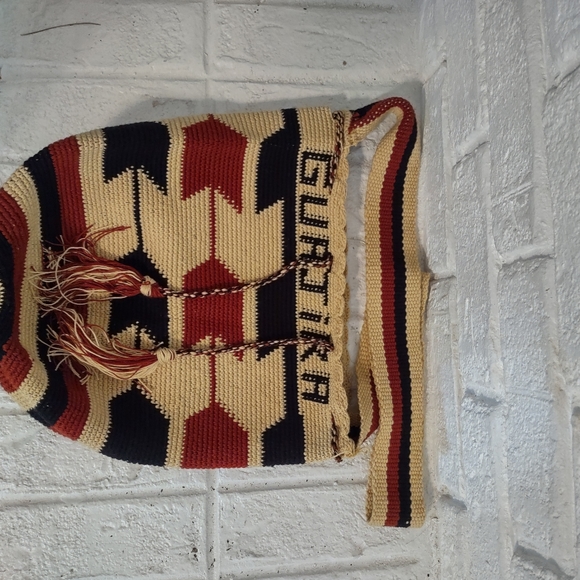 Handmade Crochet Crossbody and Shoulder Unisex Medium Size Bag - NEW- - Picture 3 of 5